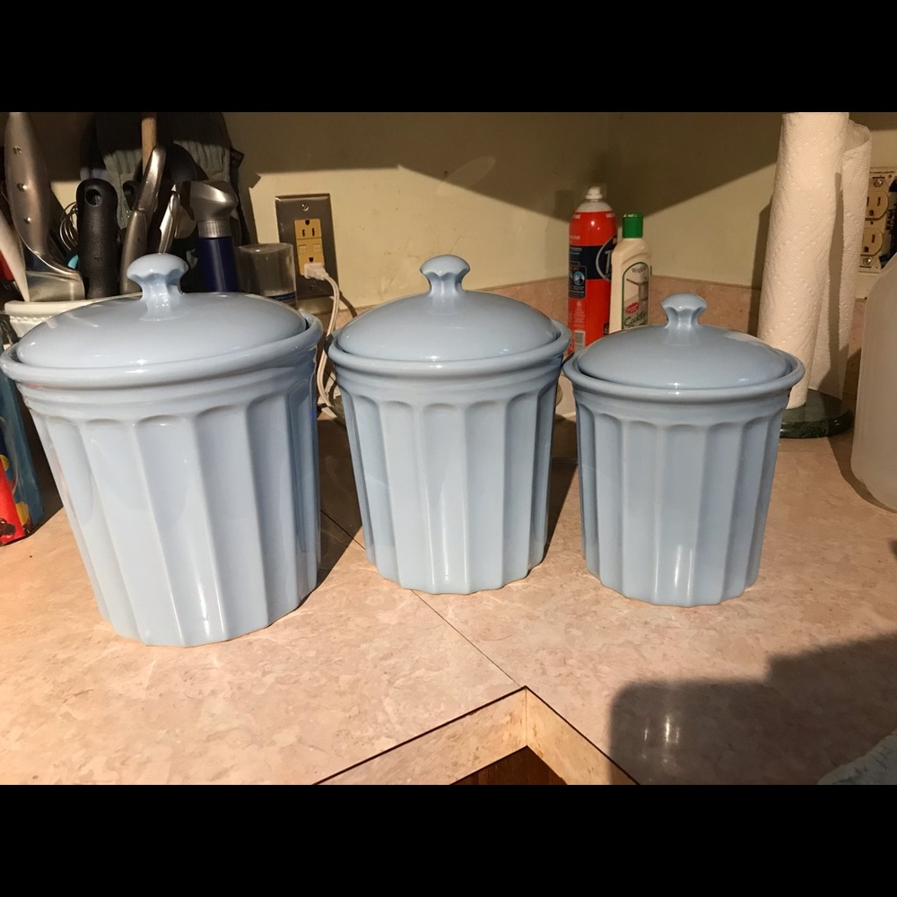 Kitchen Storage Canisters Milky Baby Blue